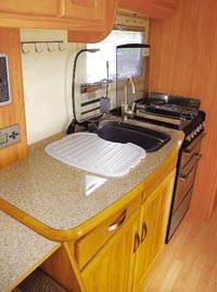 caravan kitchen - fleetwood heritage